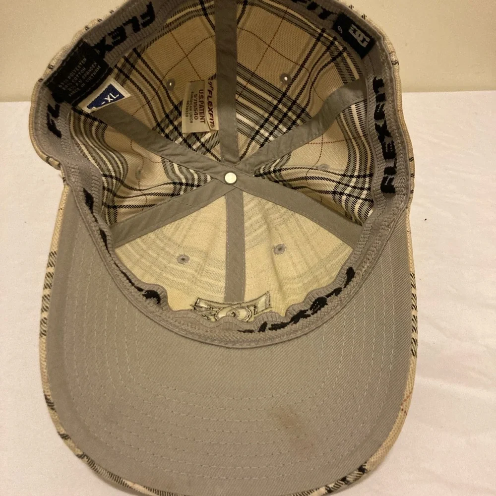 DC Beige Plaid Baseball Cap with Black Accents - Picture 7 of 9